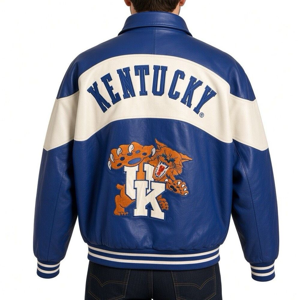 Vintage University Of Kentucky Wildcats Leather Varsity Jacket Men’s 3XL